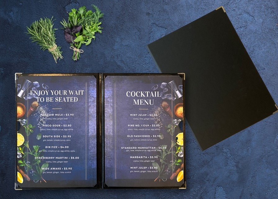 Bestil flotte menukort, der matcher din restaurant